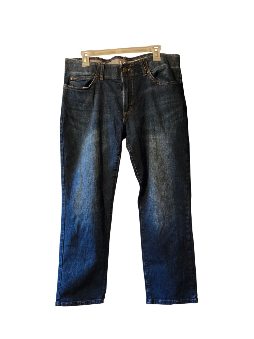 Lee Men's Relaxed Jeans in Dark Blue Denim ♡